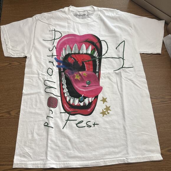 Travis Scott Astroworld Fest 2021 Mouth Tee Men’s - Picture 1 of 3